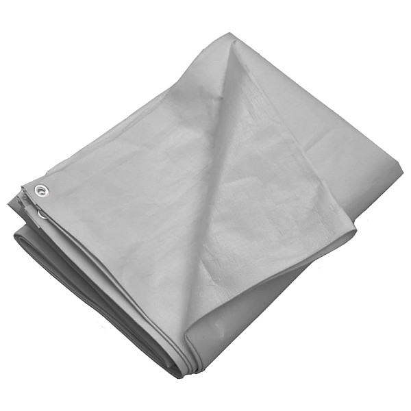 brezenta pārklājs, 260 g/m², 4x6 m, pelēks, HDPE