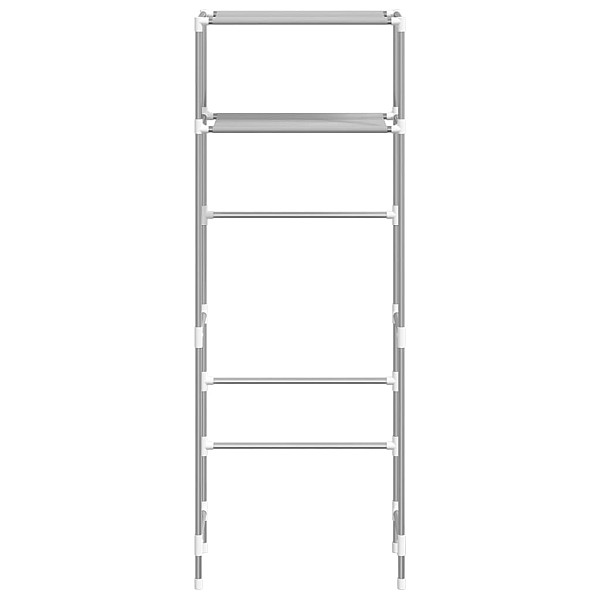 plaukts tualetes podam, 2 plaukti, pelēks, 53,5x28x143 cm