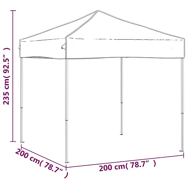 svinību nojume, saliekama, antracītpelēka, 2x2 m