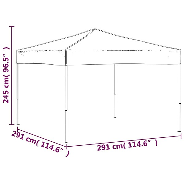 svinību nojume, saliekama, krēmkrāsas, 3x3 m