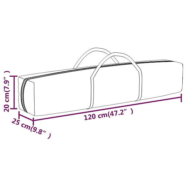 saliekama nojume ar sienām, zila, 3x3 m