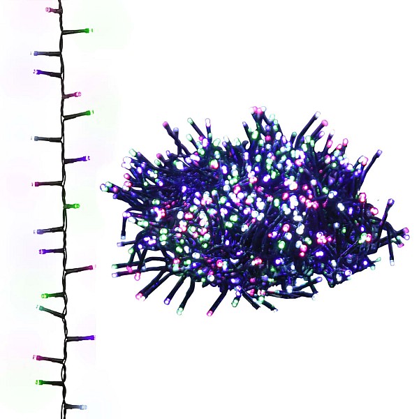 LED lampiņu virtene ar 1000 LED, pasteļtoņi, 25 m, PVC