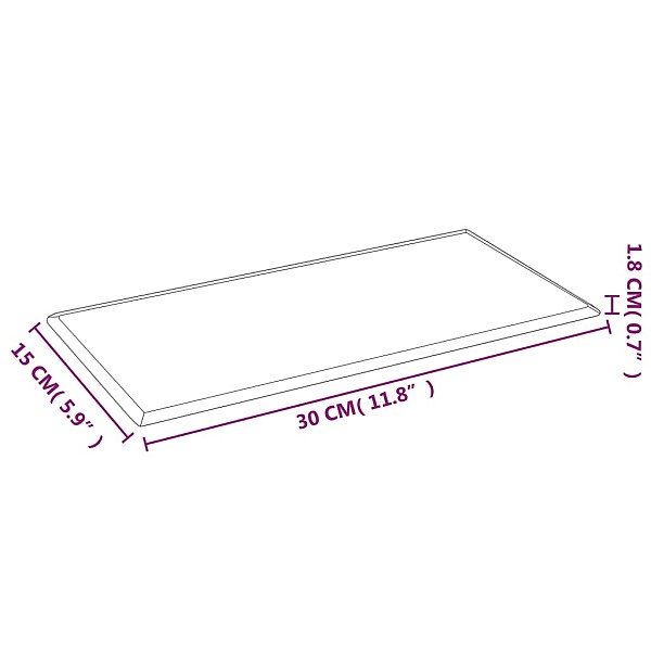 sienas paneļi, 12 gab., melni, 30x15 cm, mākslīgā āda, 0,54 m²