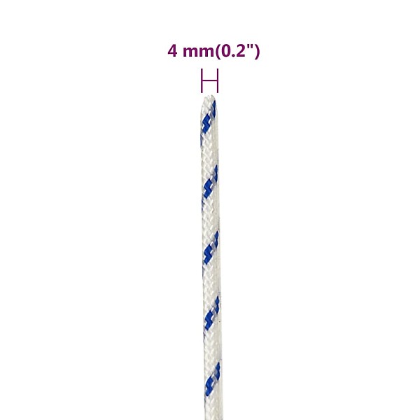 laivu virve, balta, 4 mm, 25 m, polipropilēns