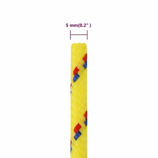 laivu virve, dzeltena, 5 mm, 25 m, polipropilēns