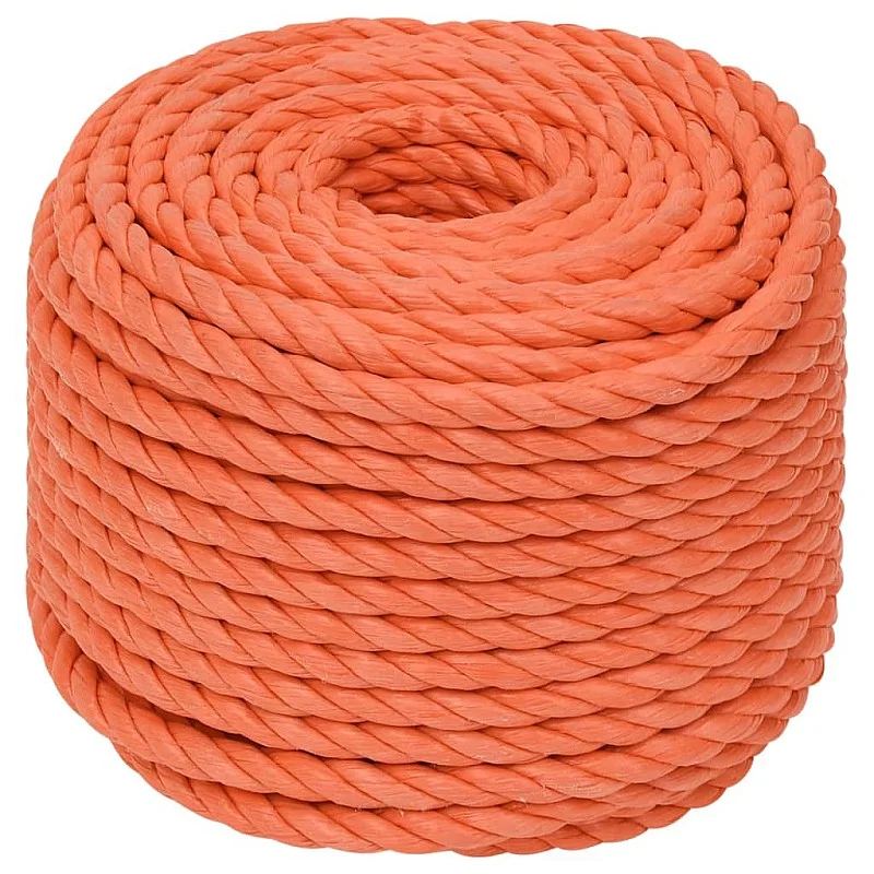 Darbo virvė, oranžinės spalvos, 10mm, 25m, polipropilenas Darbo virvė, oranžinės spalvos, 10mm, 25m, polipropilenas