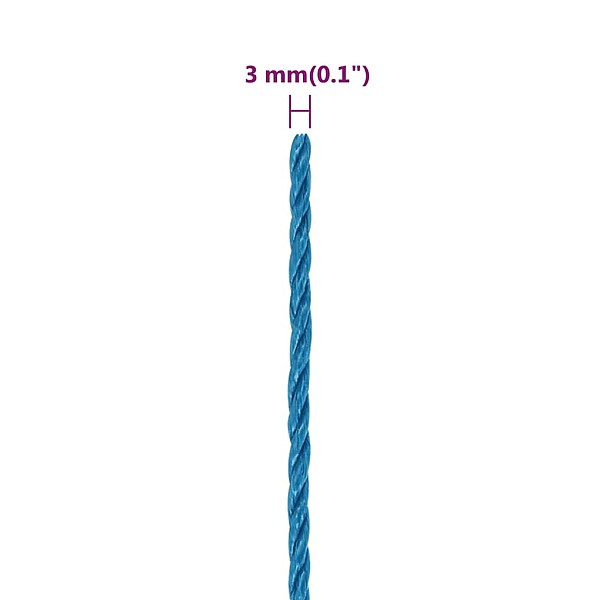 darba virve, zila, 3 mm, 25 m, polipropilēns