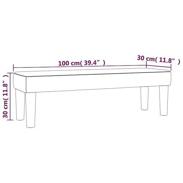 sols, melns, 100x30x30 cm, audums