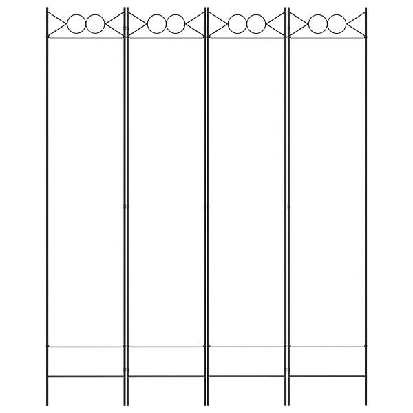 4-paneļu istabas aizslietnis, 160x200 cm, balts audums