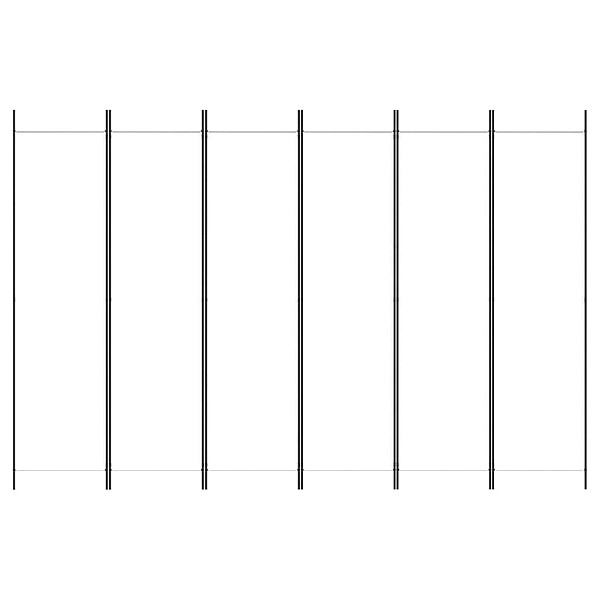 6 paneļu istabas aizslietnis, balts, 300x200 cm, audums