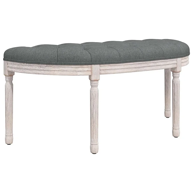 Suoliukas, tamsiai pilkos spalvos, 110,5x45x49cm, audinys Suoliukas, tamsiai pilkos spalvos, 110,5x45x49cm, audinys