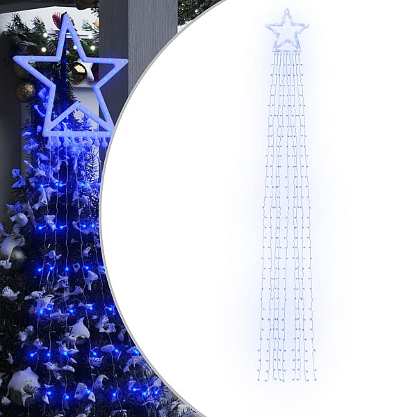 Ziemassvētku eglītes gaismiņas, 320 LED, zilas, 375 cm