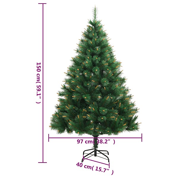 mākslīgā Ziemassvētku egle ar statīvu, 150 cm