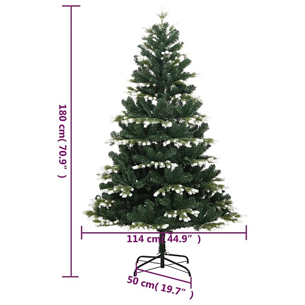 mākslīgā Ziemassvētku egle ar sniegu, 180 cm