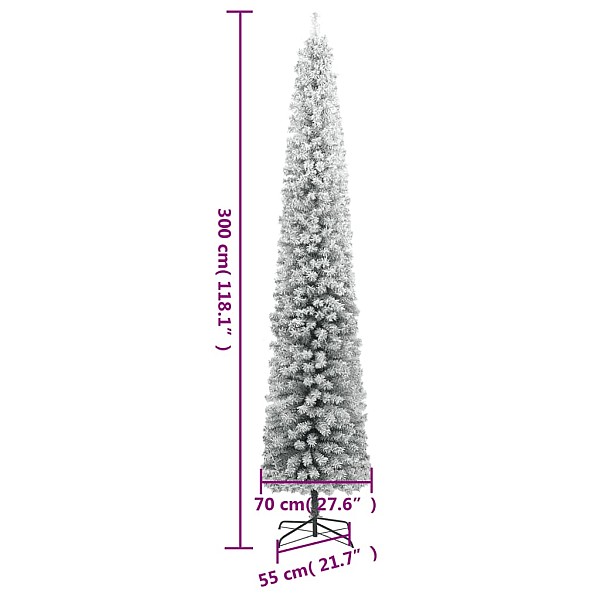 mākslīgā Ziemassvētku egle ar statīvu un sniegu, 300 cm, PVC