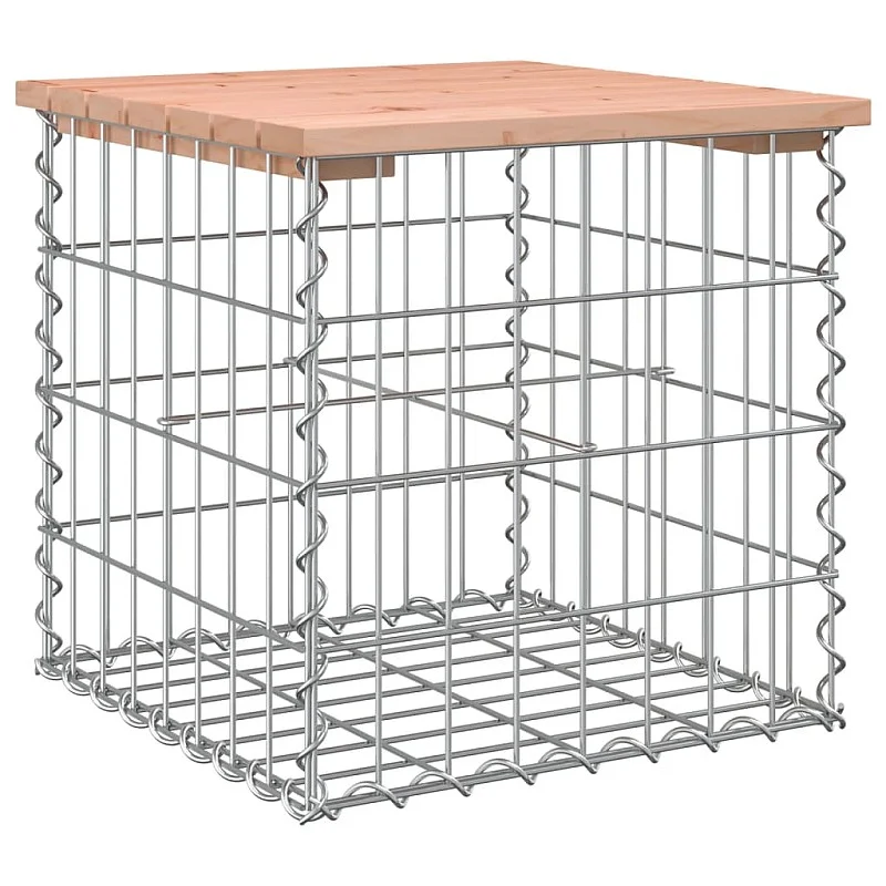 Sodo suoliukas, 43x44x42cm, douglas eglė, gabiono dizaino Sodo suoliukas, 43x44x42cm, douglas eglė, gabiono dizaino