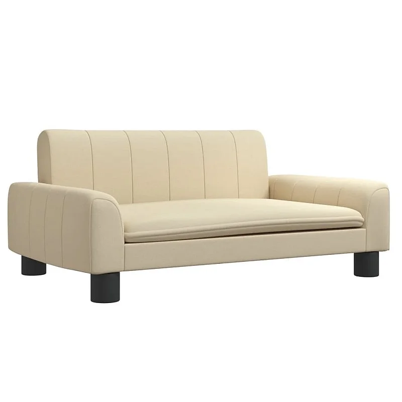 Vaikiška sofa, kreminės spalvos, 70x45x30cm, audinys Vaikiška sofa, kreminės spalvos, 70x45x30cm, audinys