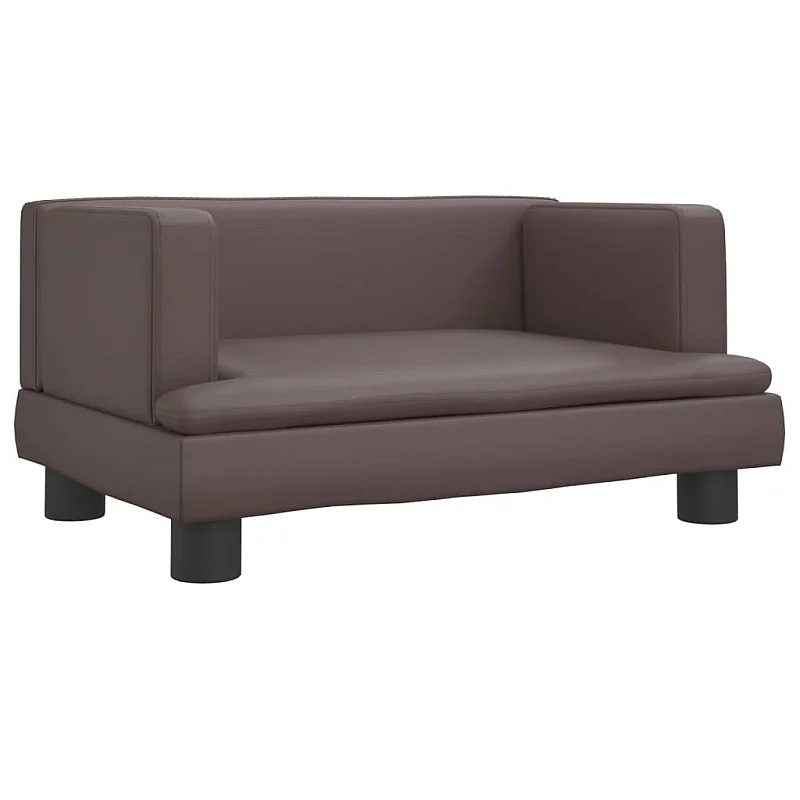 Vaikiška sofa, rudos spalvos, 60x40x30cm, dirbtinė oda Vaikiška sofa, rudos spalvos, 60x40x30cm, dirbtinė oda