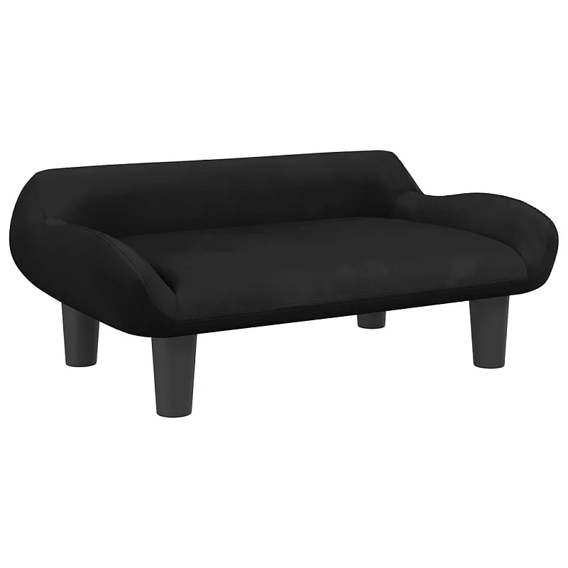 Vaikiška sofa, juodos spalvos, 70x40x24cm, aksomas Vaikiška sofa, juodos spalvos, 70x40x24cm, aksomas