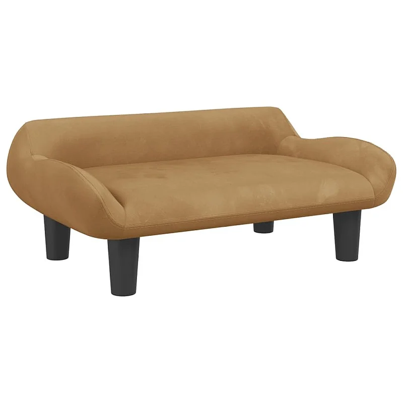 Vaikiška sofa, rudos spalvos, 70x40x24cm, aksomas Vaikiška sofa, rudos spalvos, 70x40x24cm, aksomas