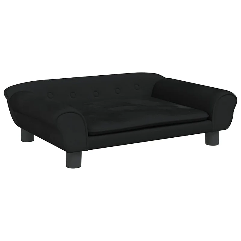 Vaikiška sofa, juodos spalvos, 70x45x26cm, aksomas Vaikiška sofa, juodos spalvos, 70x45x26cm, aksomas
