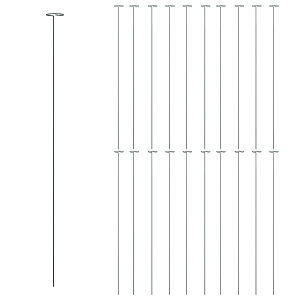 dārza augu mietiņi, 20 gab., tumši zaļi, 91 cm, tērauds