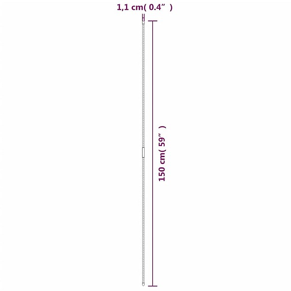 dārza augu mietiņi, 30 gab., zaļi, 150 cm, tērauds