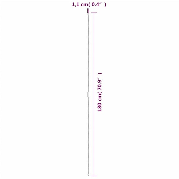 dārza augu mietiņi, 30 gab., zaļi, 180 cm, tērauds