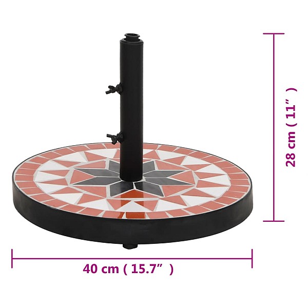 saulessarga pamatne, apaļa, sarkanbrūna un balta, 12 kg