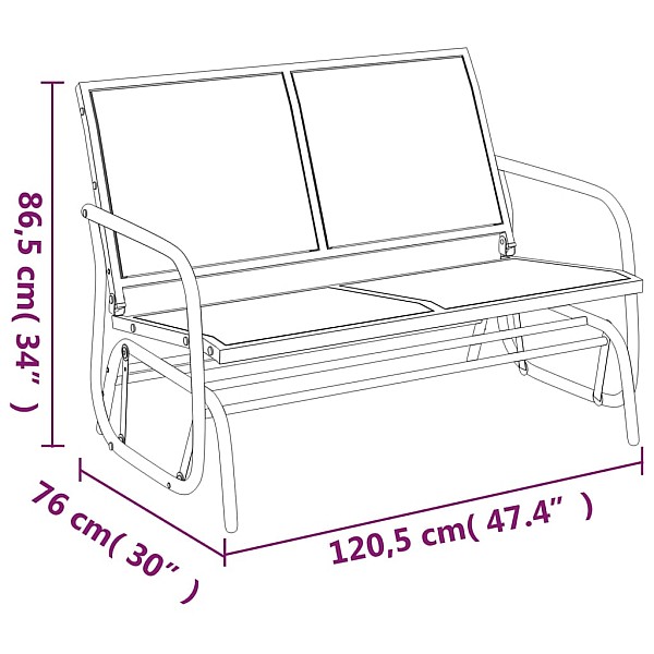 dārza sols, 120,5x76x86,5 cm, tekstilēns, tērauds, melns