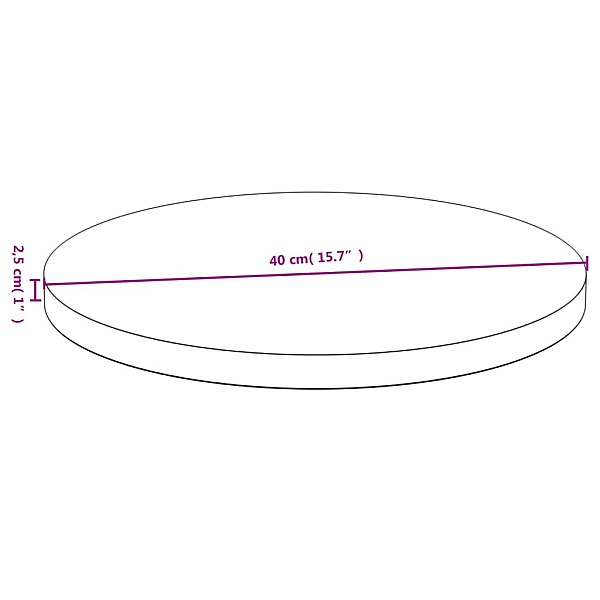 galda virsma, Ø40x2,5 cm, bambuss