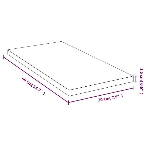 sienas plaukts, 40x20x1,5 cm, bambuss