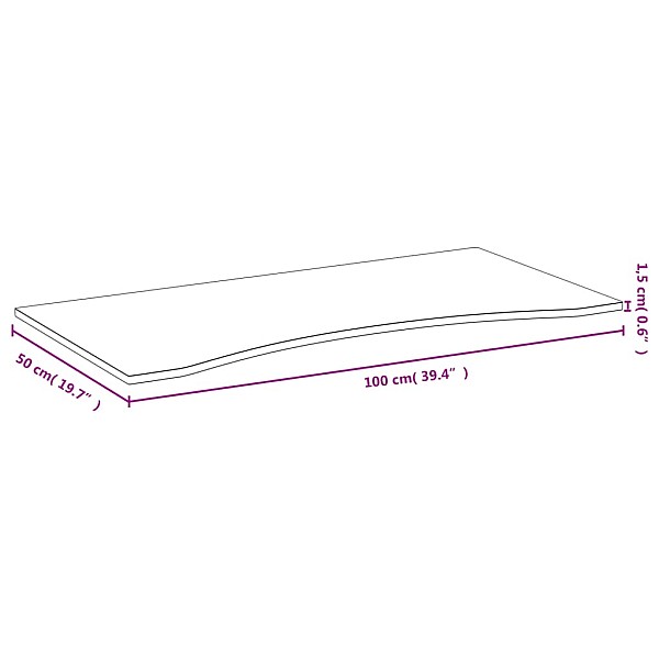 rakstāmgalda virsma, 100x50x1,5 cm, bambuss