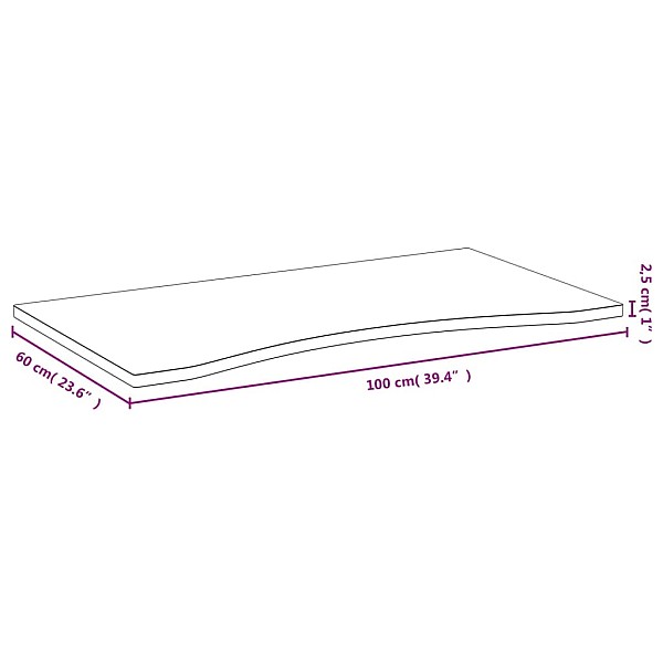 rakstāmgalda virsma, 100x60x2,5 cm, bambuss