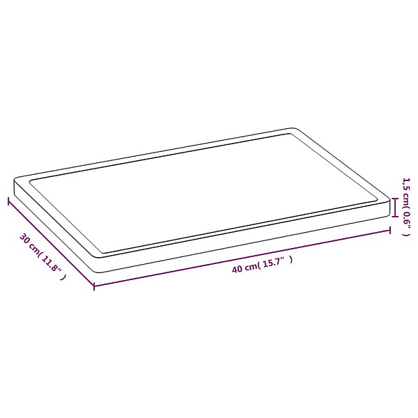 virtuves dēlītis, 40x30x1,5 cm, bambuss