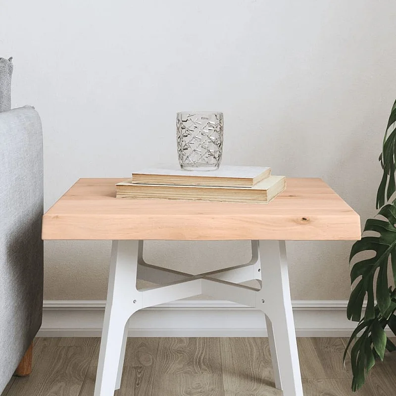 Stalviršis, 40x40x(2-4) cm, medienos masyvas, su gyvu kraštu