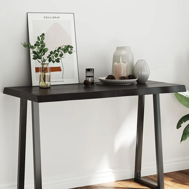 Stalviršis, tamsiai ruda, 120x60x(2-6) cm, medienos masyvas