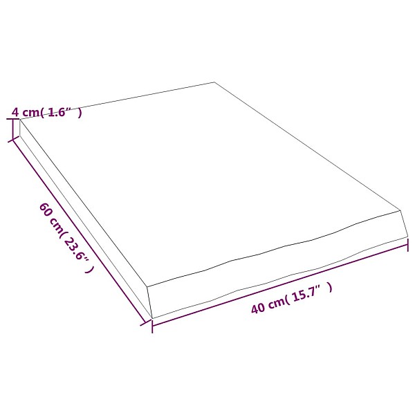 vannasistabas letes virsma, 40x60x(2-4)cm, apstrādāts masīvkoks