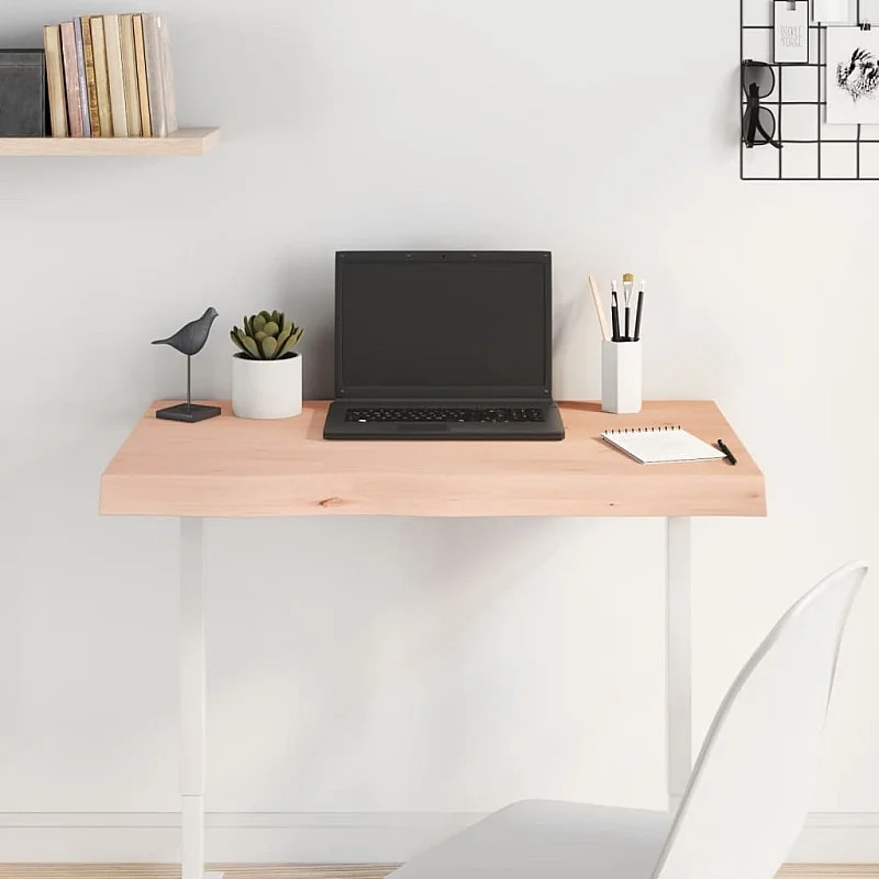 Stalviršis, 80x50x(2–6)cm, neapdorotas ąžuolo medienos masyvas