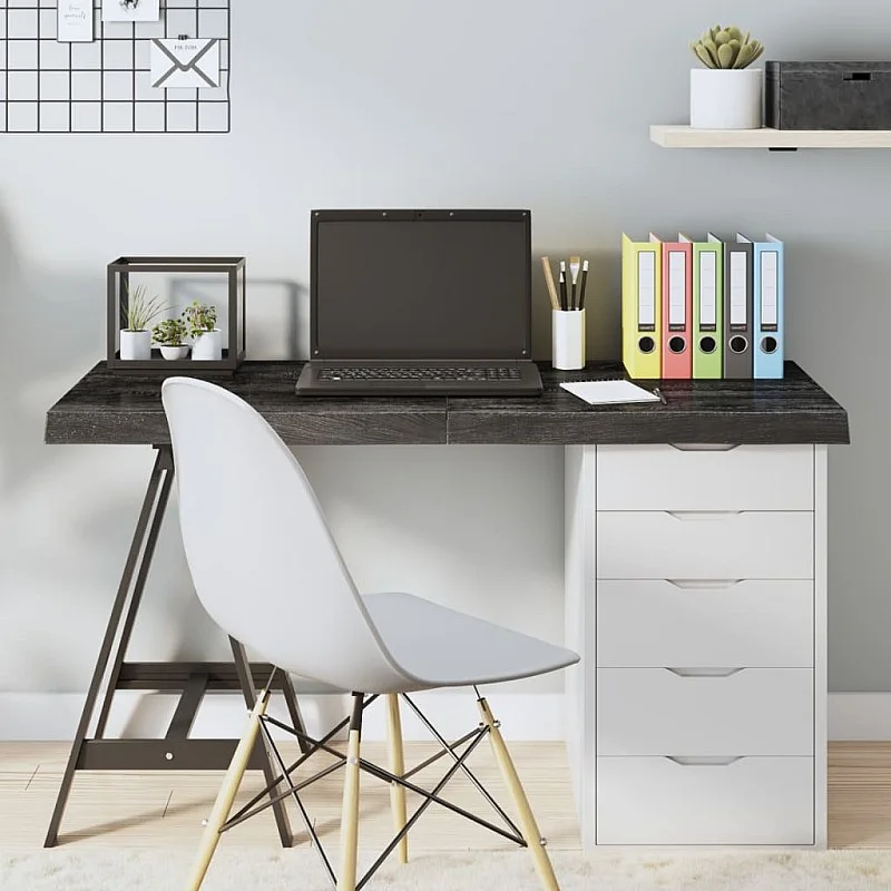 Stalviršis, tamsiai rudas, 120x60x(2-6) cm, ąžuolo masyvas