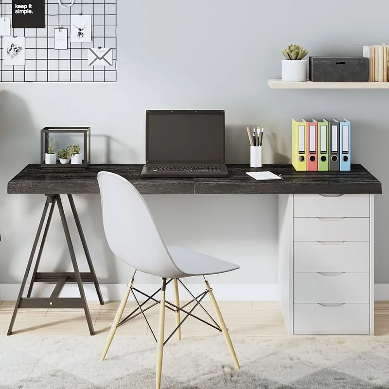 Stalviršis, tamsiai rudas, 160x60x(2-6) cm, ąžuolo masyvas