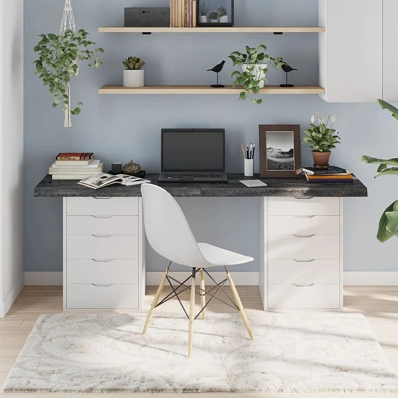 Stalviršis, tamsiai rudas, 180x50x(2-6) cm, ąžuolo masyvas