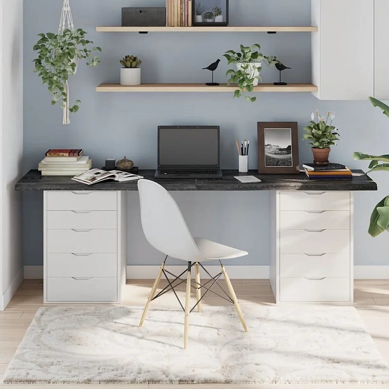 Stalviršis, tamsiai rudas, 200x50x(2-4) cm, ąžuolo masyvas