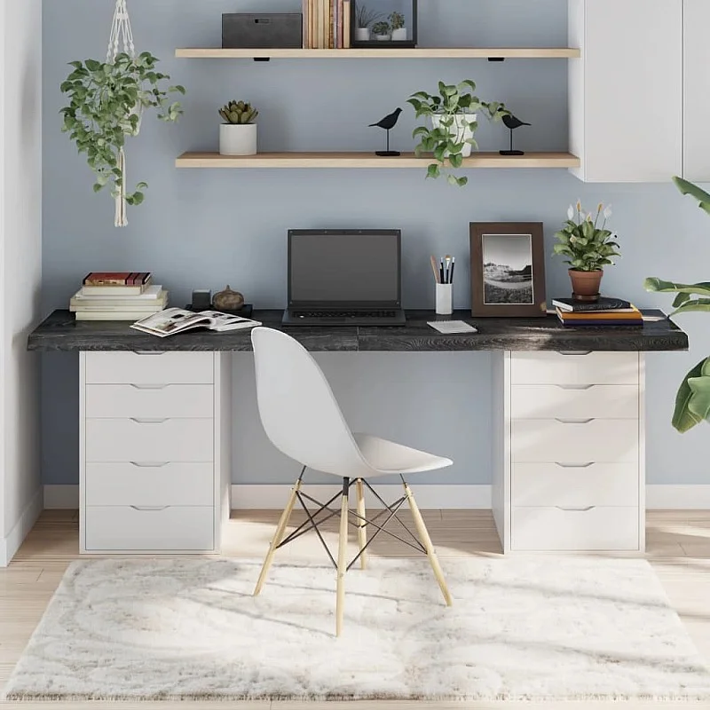 Stalviršis, tamsiai rudas, 200x50x(2-6)cm, ąžuolo masyvas