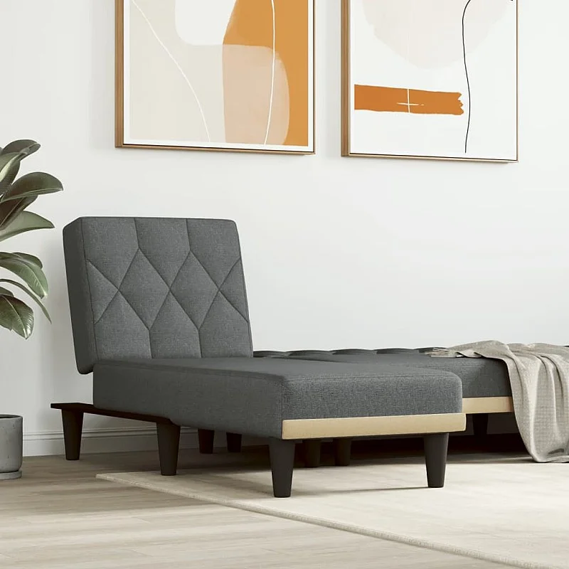 atpūtas zvilnis, tumši pelēks audums