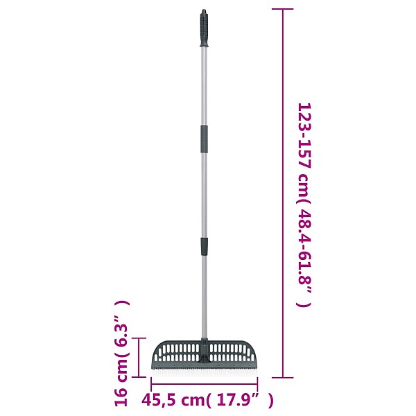 divu vienā lapu grābeklis, tumši zaļš, 157 cm, PP