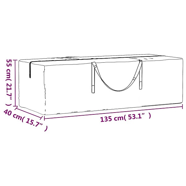 Ziemassvētku eglītes uzglabāšanas soma, 135x40x55 cm, PE