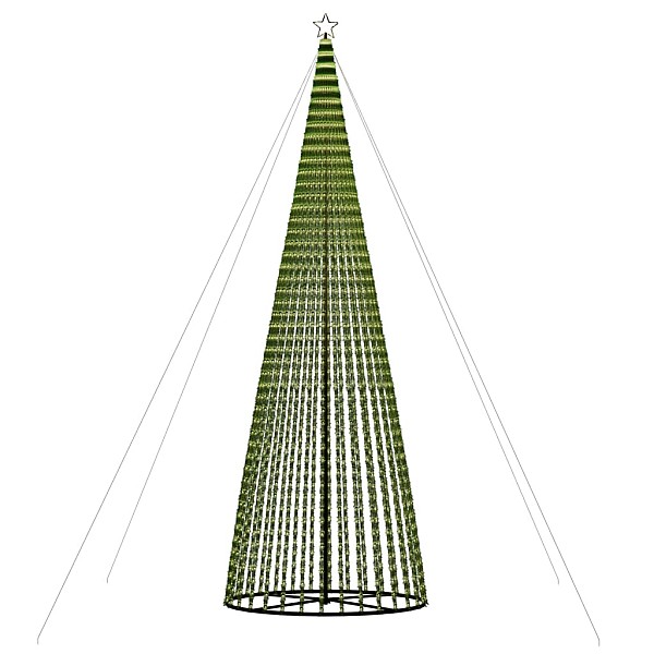 Ziemassvētku eglītes dekorācija, 1544 LED, silti baltas, 500 cm