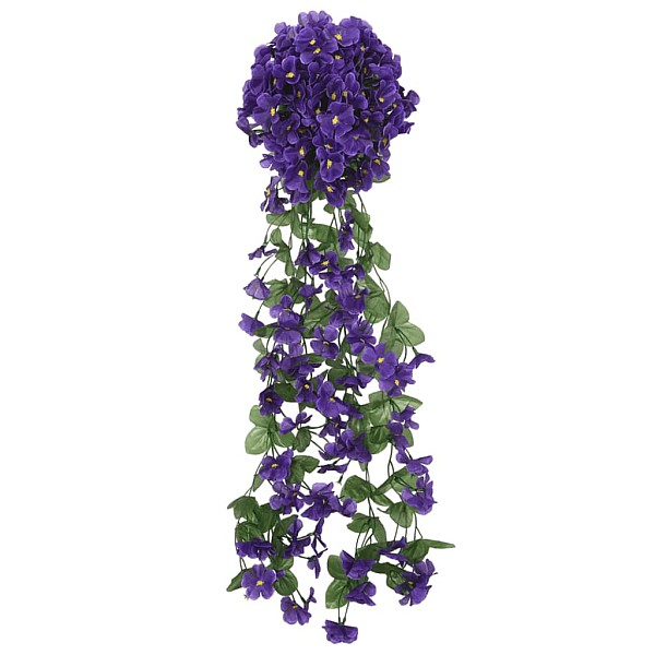 Ziemassvētku ziedu vītnes, 3 gab., tumši violetas, 85 cm