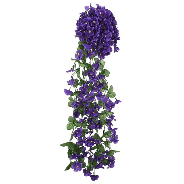 Ziemassvētku ziedu vītnes, 3 gab., tumši violetas, 85 cm